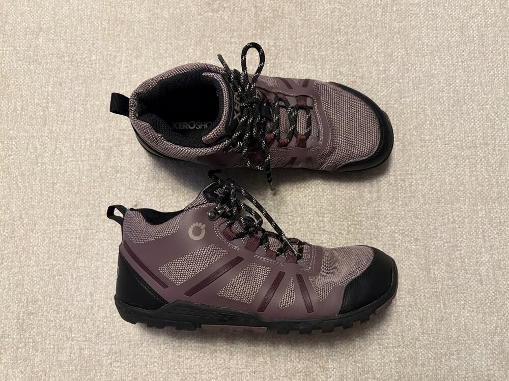 Xero Shoes DayLite Hiker Fusion Womenโs Hiking Boots Purple Size 9 Minimalist